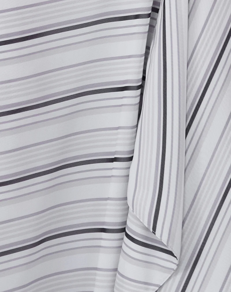 Ebiet Midi Skirt in Diagonal Stripe Tonal Grey - Image 6