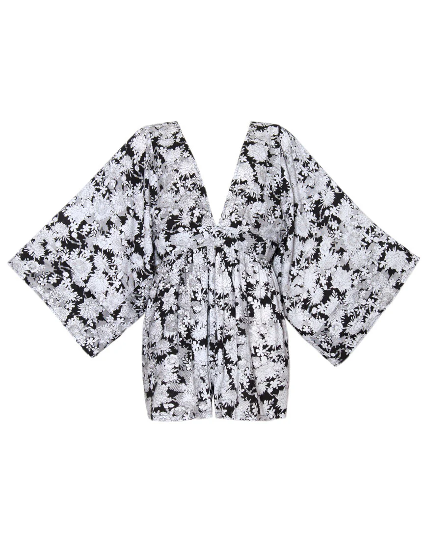 Eclipse Kimono Sleeve Playsuit in Angel Blossom - Image 5