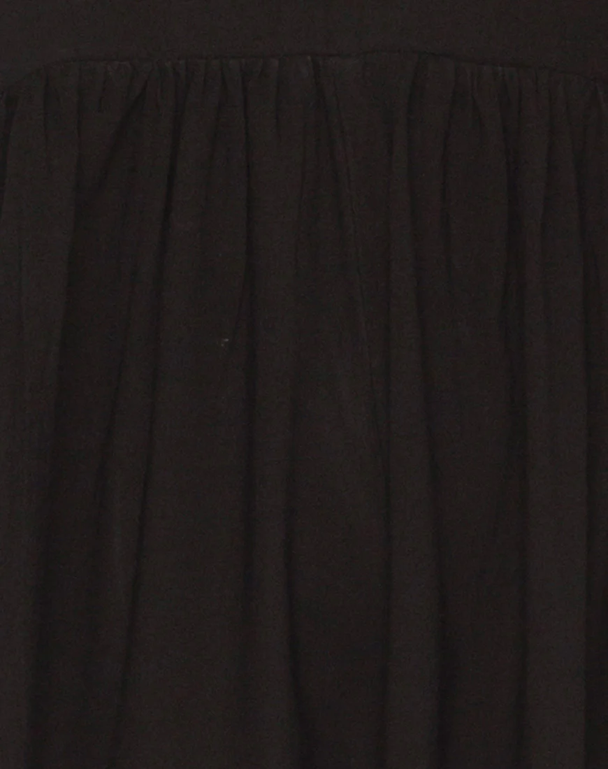 Eclipse Kimono Sleeve Playsuit in Black - Image 4