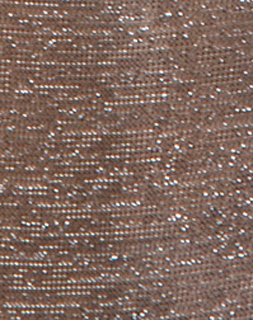 Eda Longsleeve Bodice in Metalic Shine Net Silver - Image 5