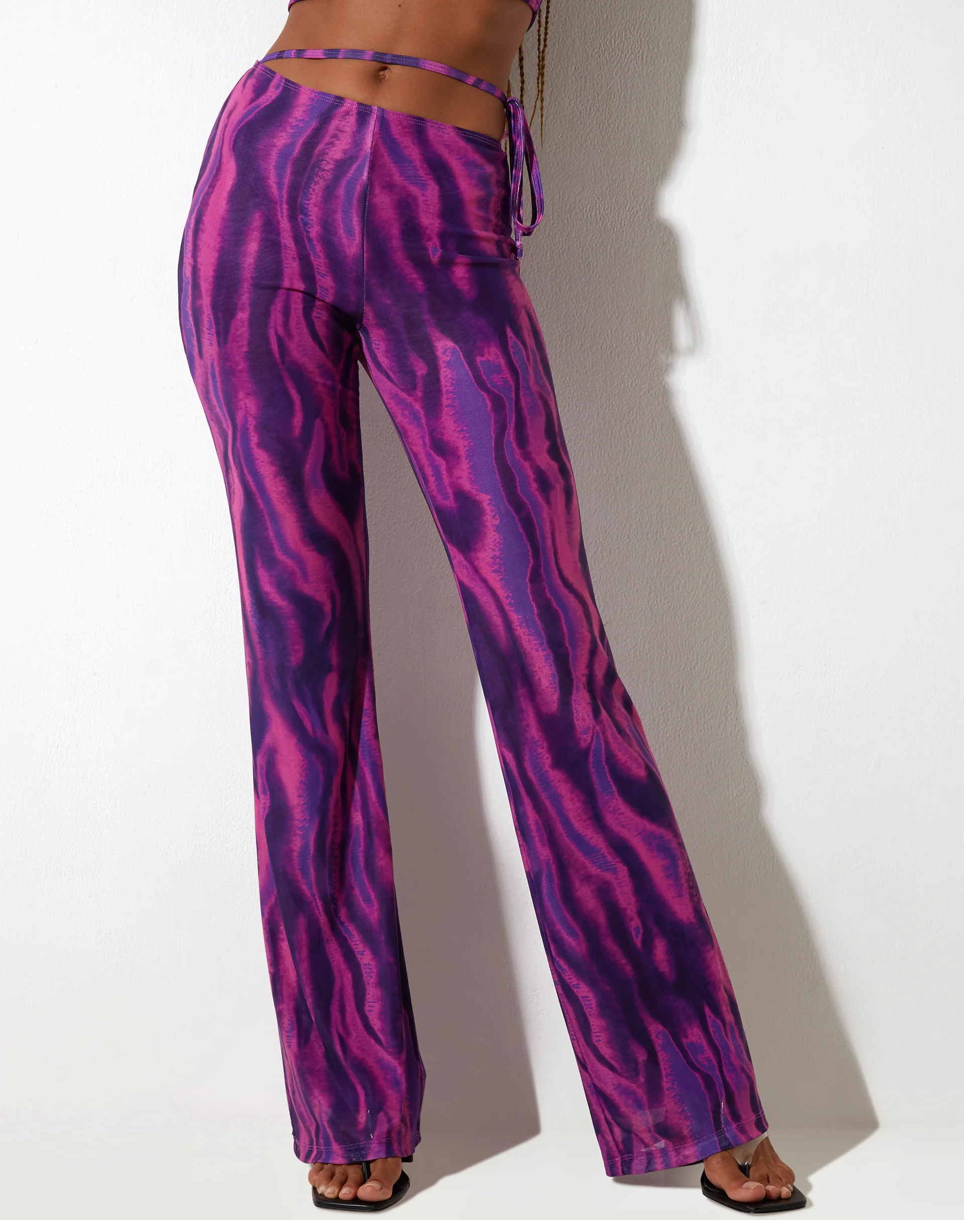 Eda Flare Trouser in Tropical Rave Pink - Image 3