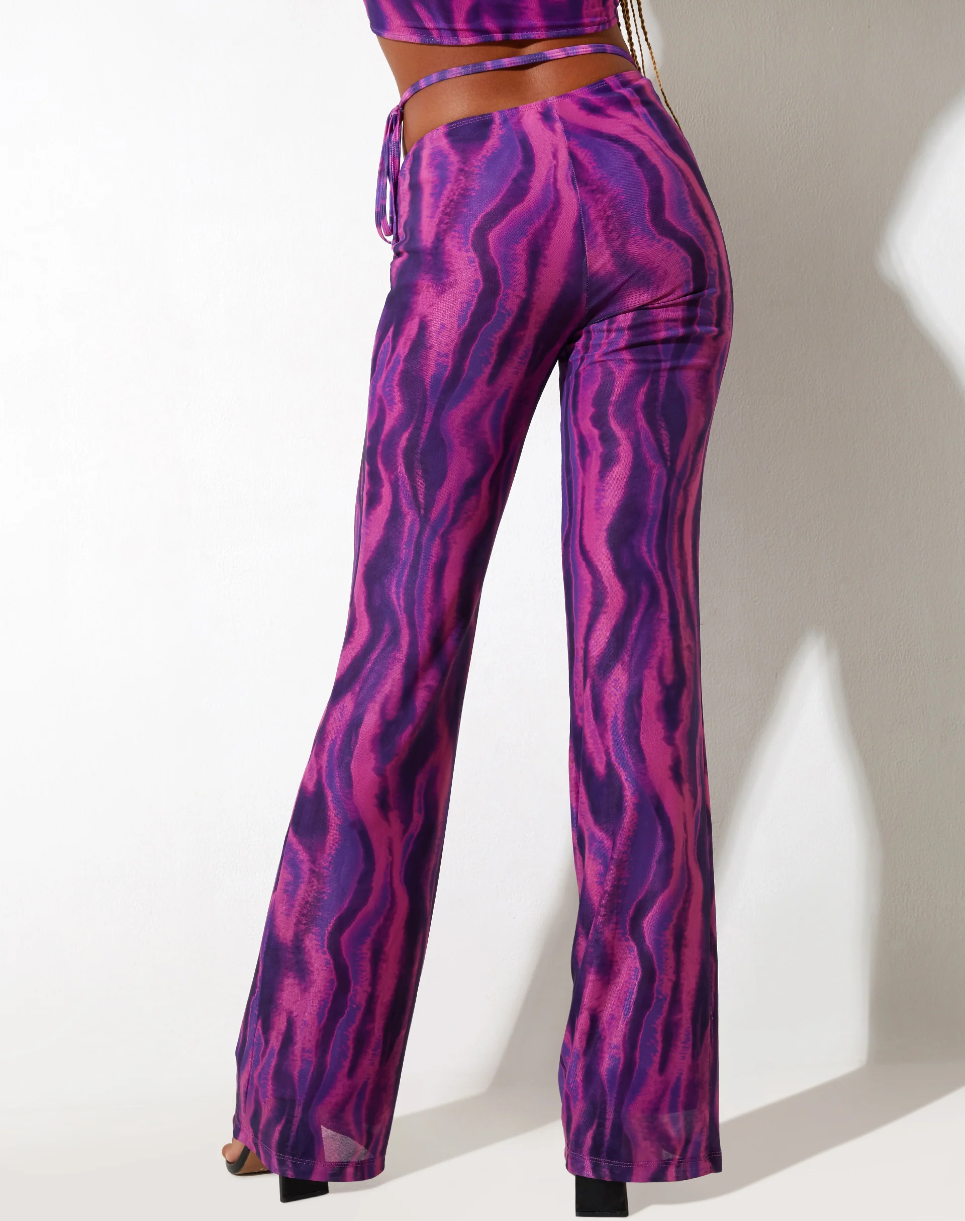 Eda Flare Trouser in Tropical Rave Pink - Image 6