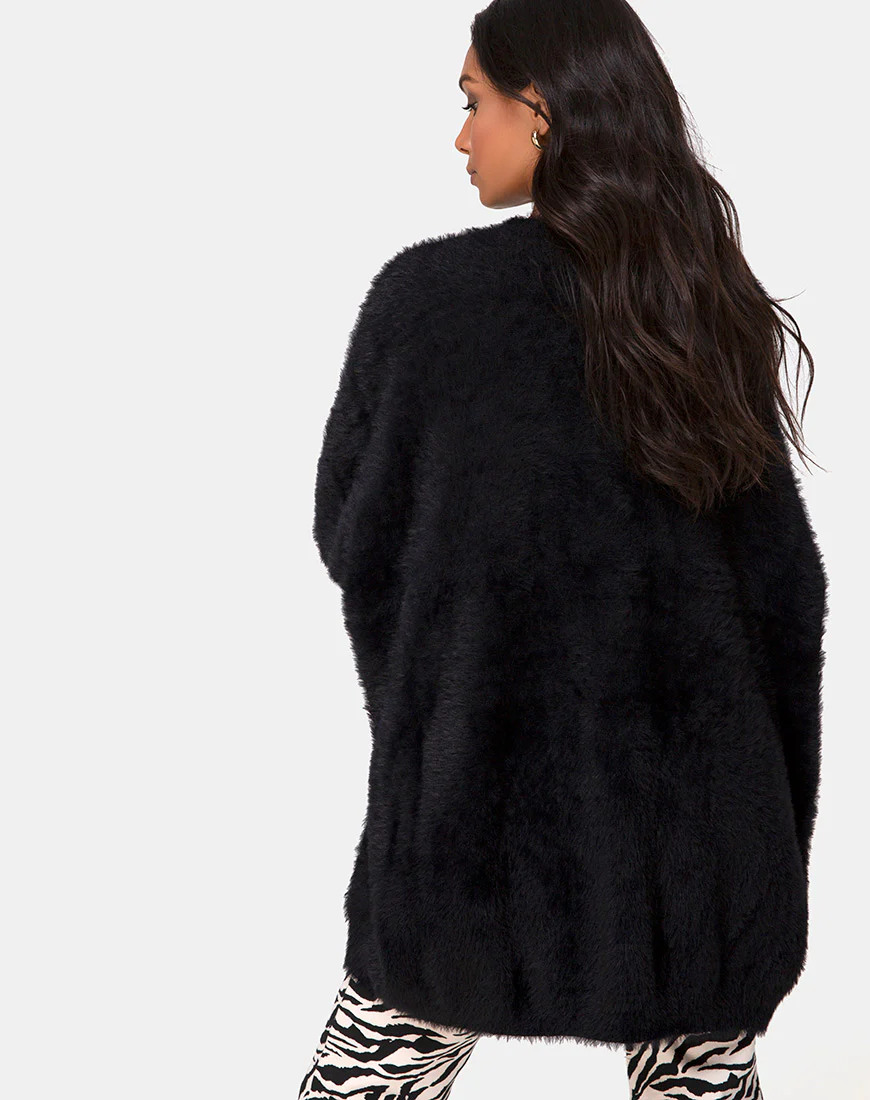 Edgen Jumper in Knit Black - Image 2