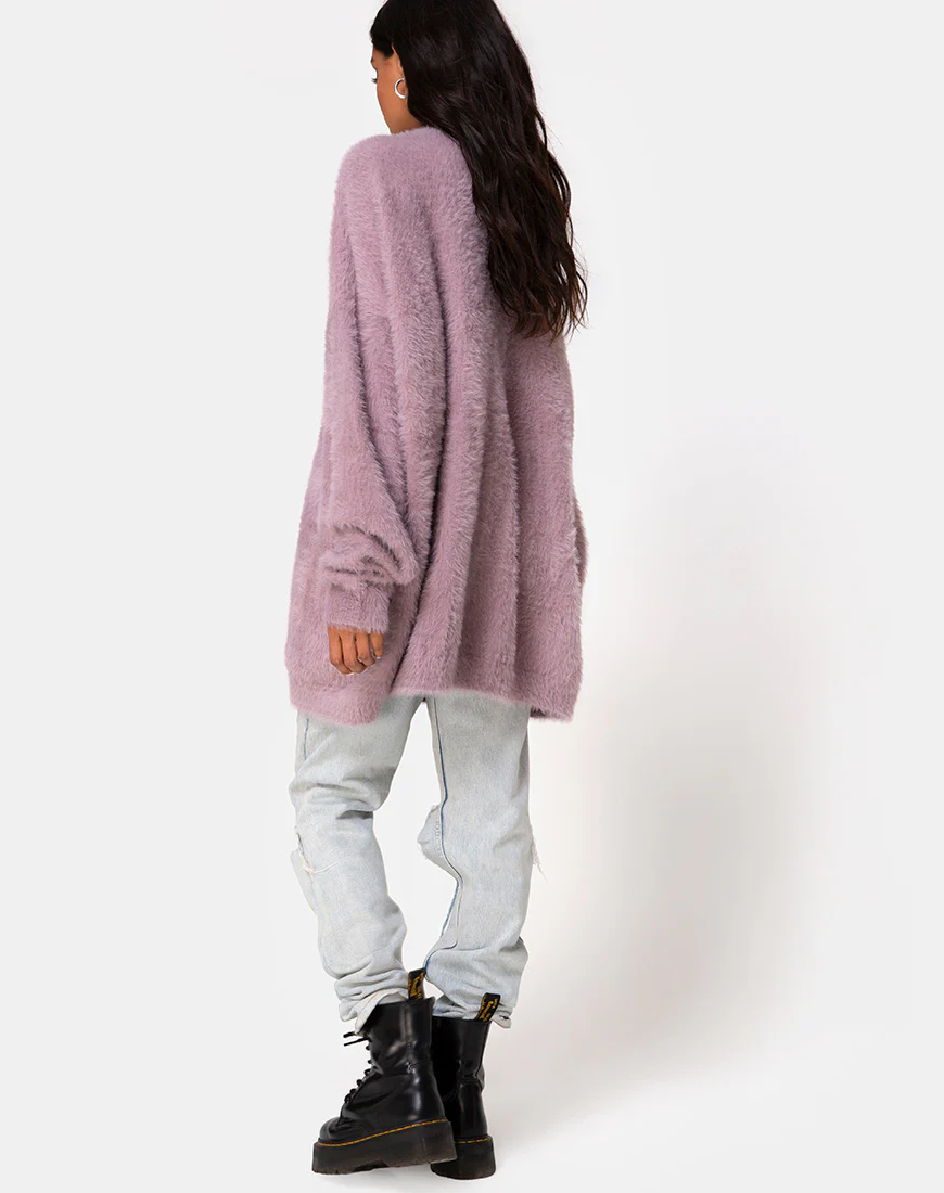 Edgen Jumper in Knit Mauve - Image 4