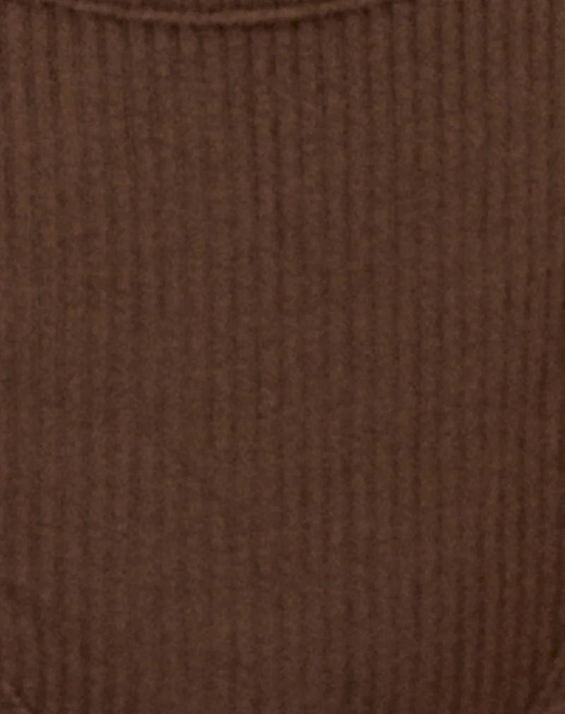 Edna Thong in Rib Chocolate - Image 6