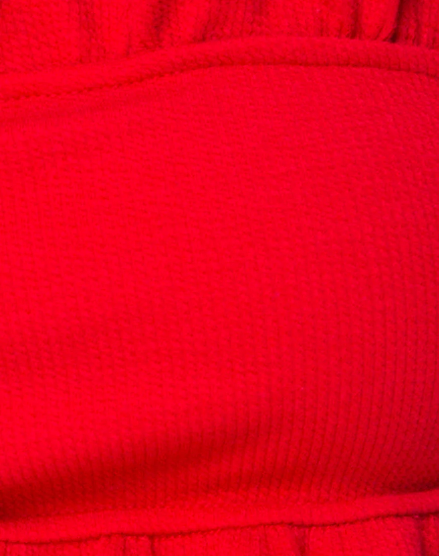Effie Bikini Bottom Red Rib - Image 5