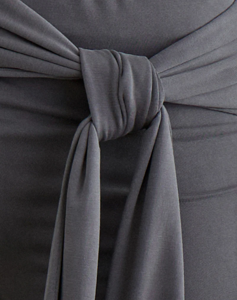 Effy Tie Side Cupro Capri in Dark Grey - Image 5