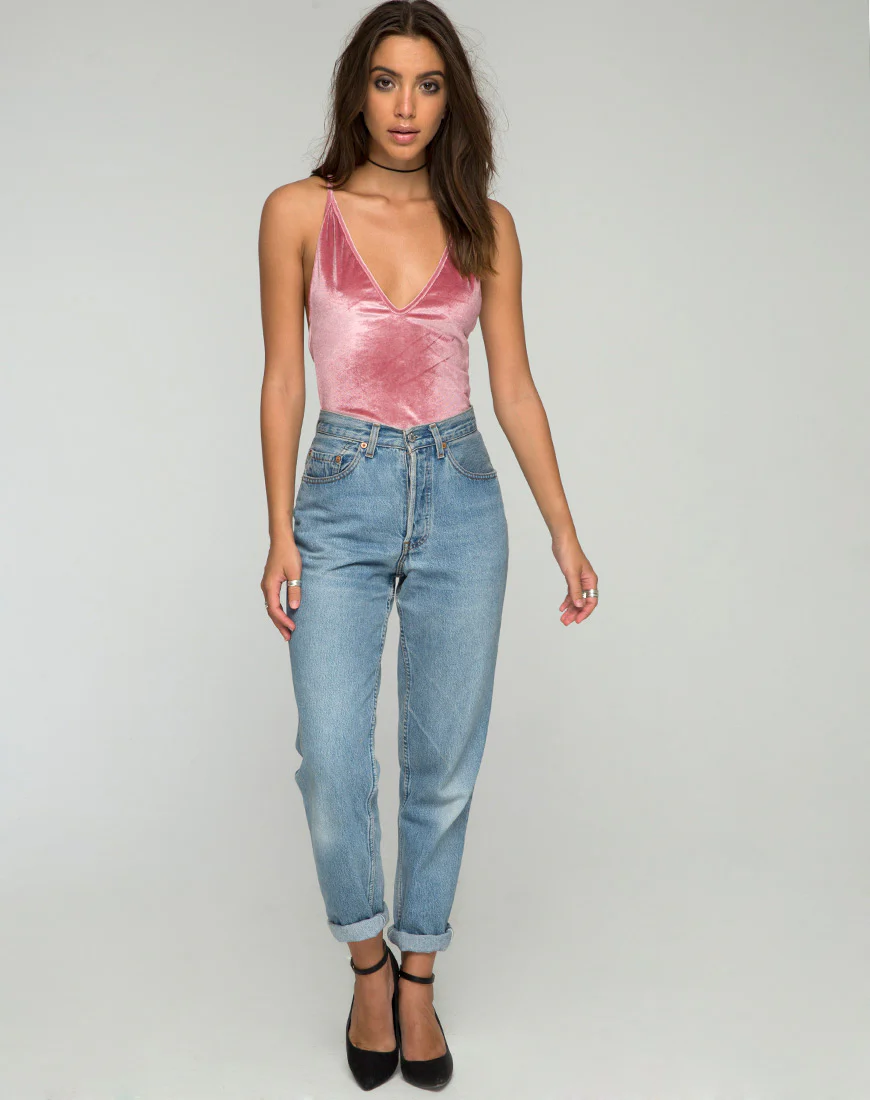 Eikin Plunge Bodice in Velvet Blush - Image 3