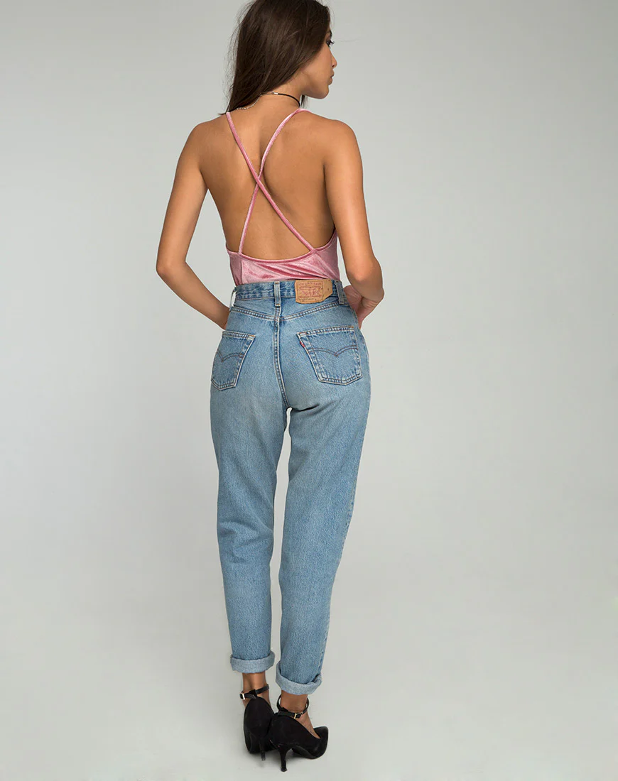 Eikin Plunge Bodice in Velvet Blush - Image 4