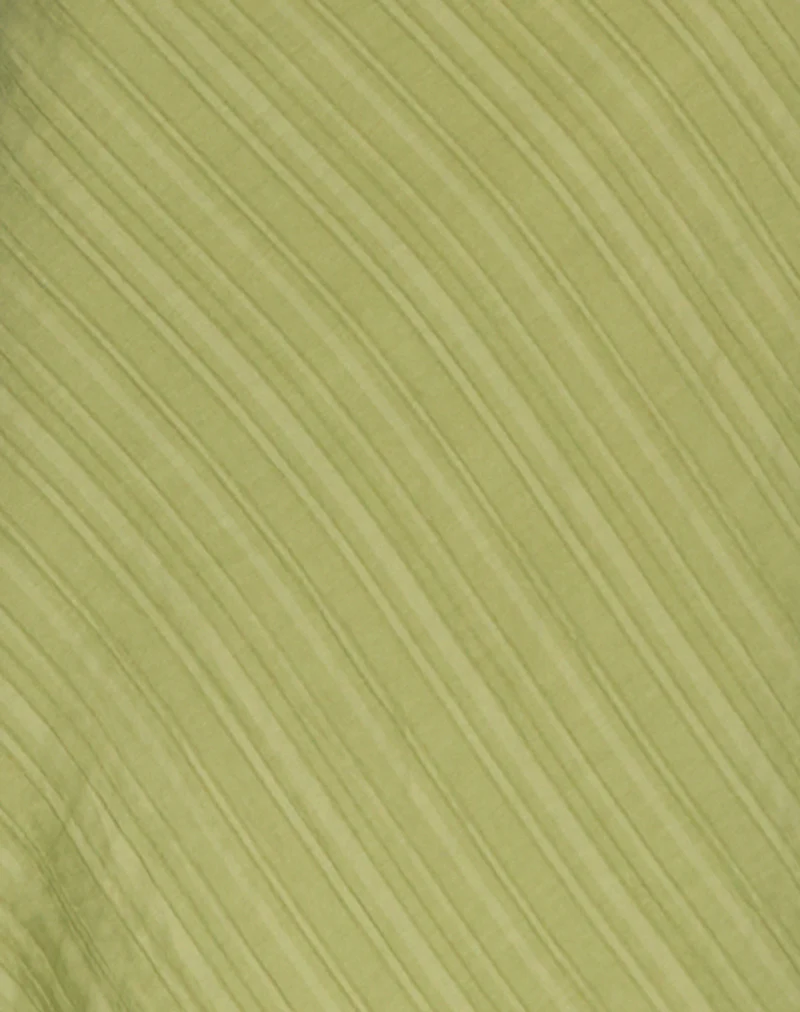 Elayna Midi Dress in Chiffon Stripe Green - Image 6