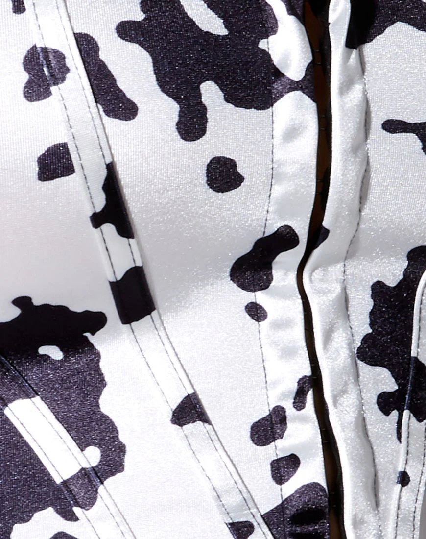 Elci Corset Top in Dalmatian Black and White - Image 8