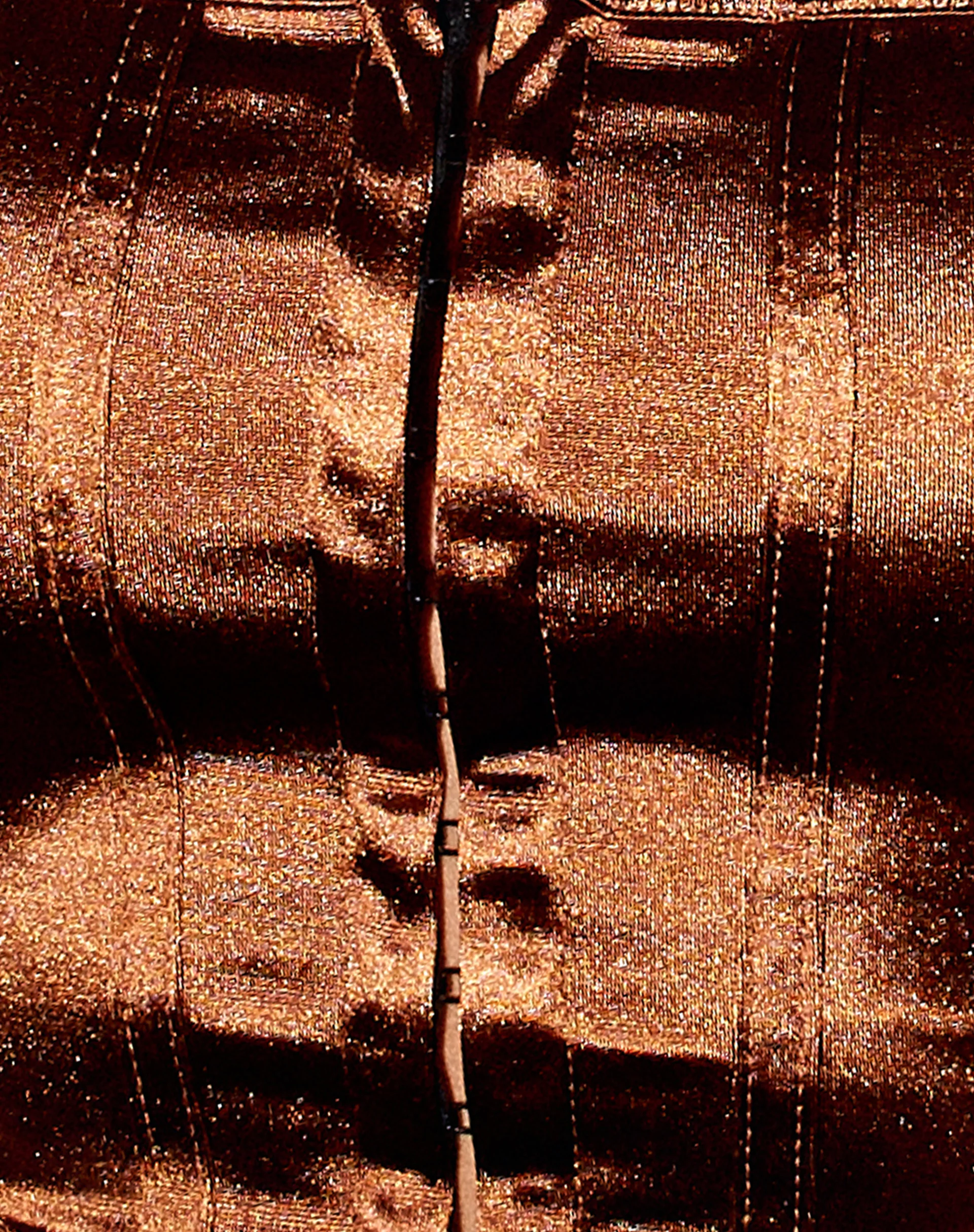 Elci Corset Top in Satin Spandex Brown - Image 5