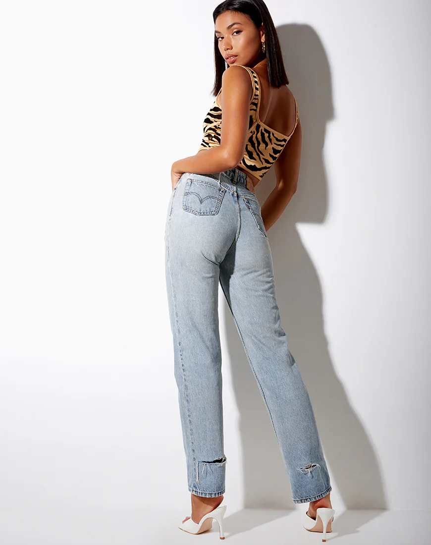 Elci Corset Top in Tiger Gold - Image 5