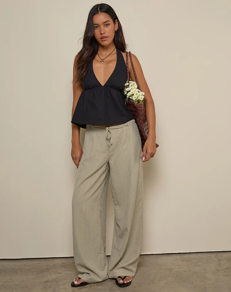 Eldana Halterneck Top in Black - Image 2