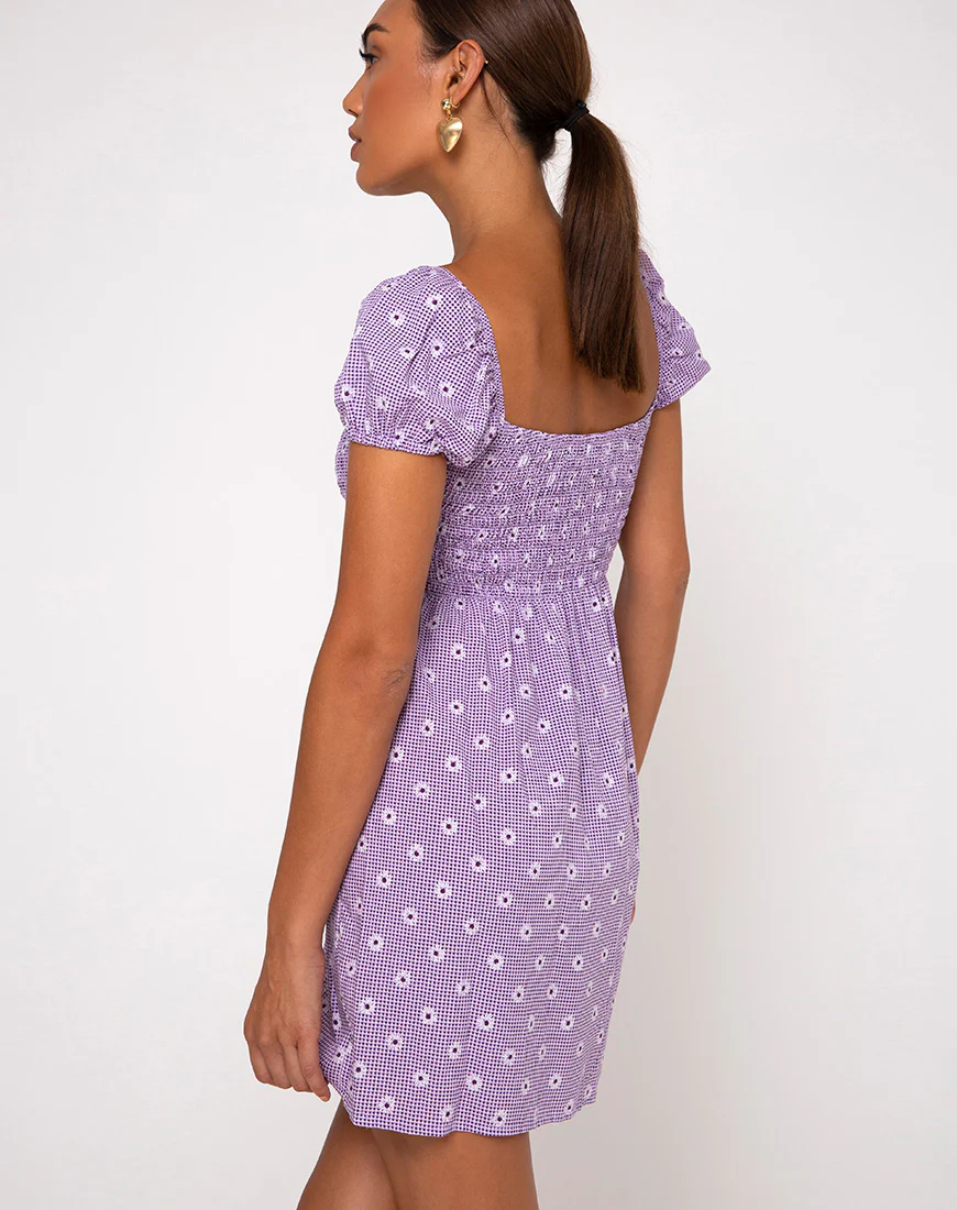 Eldre Dress in Daisy Field Lavender - Image 2