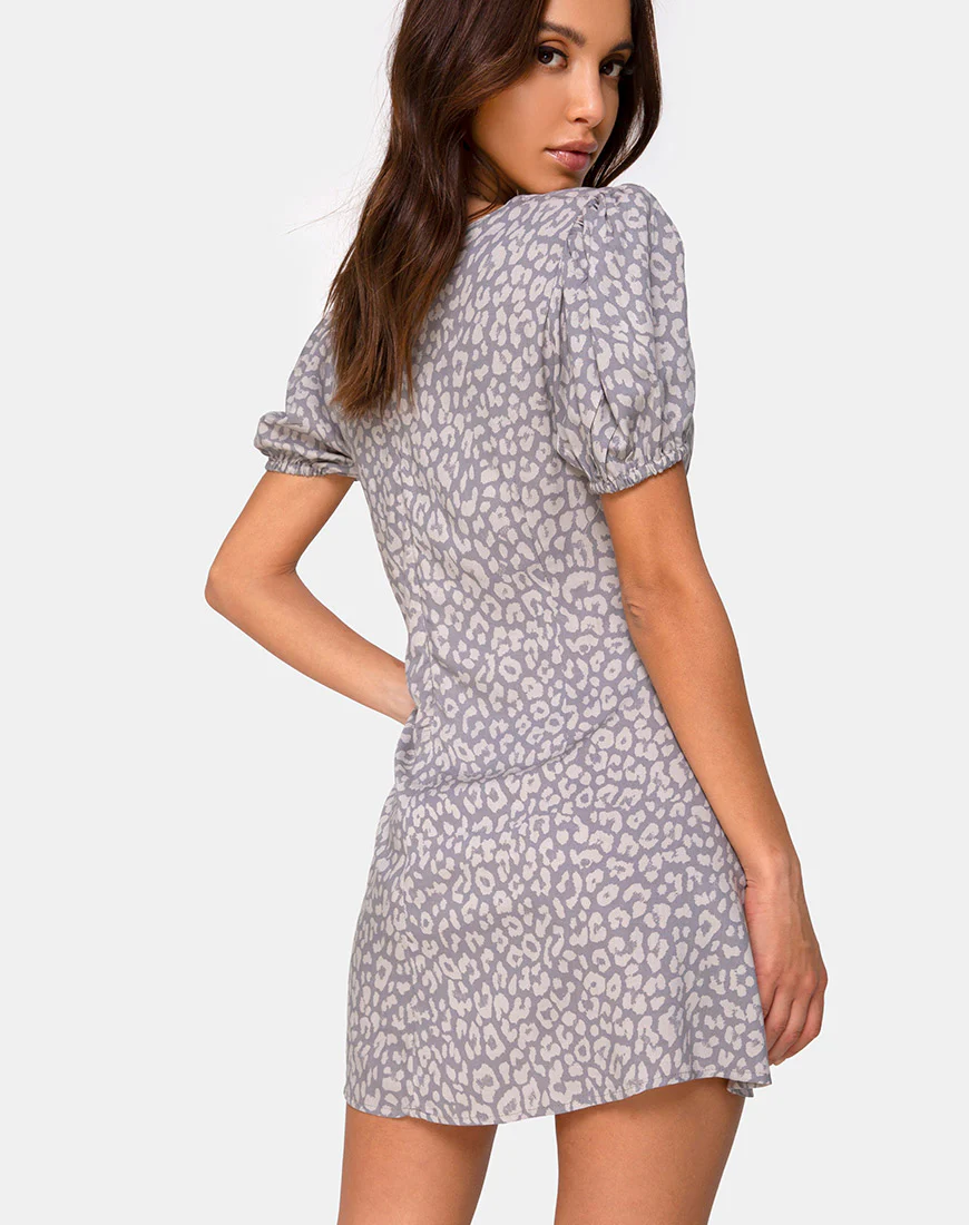 Elfy Dress in Leopard Daze Grey - Image 2