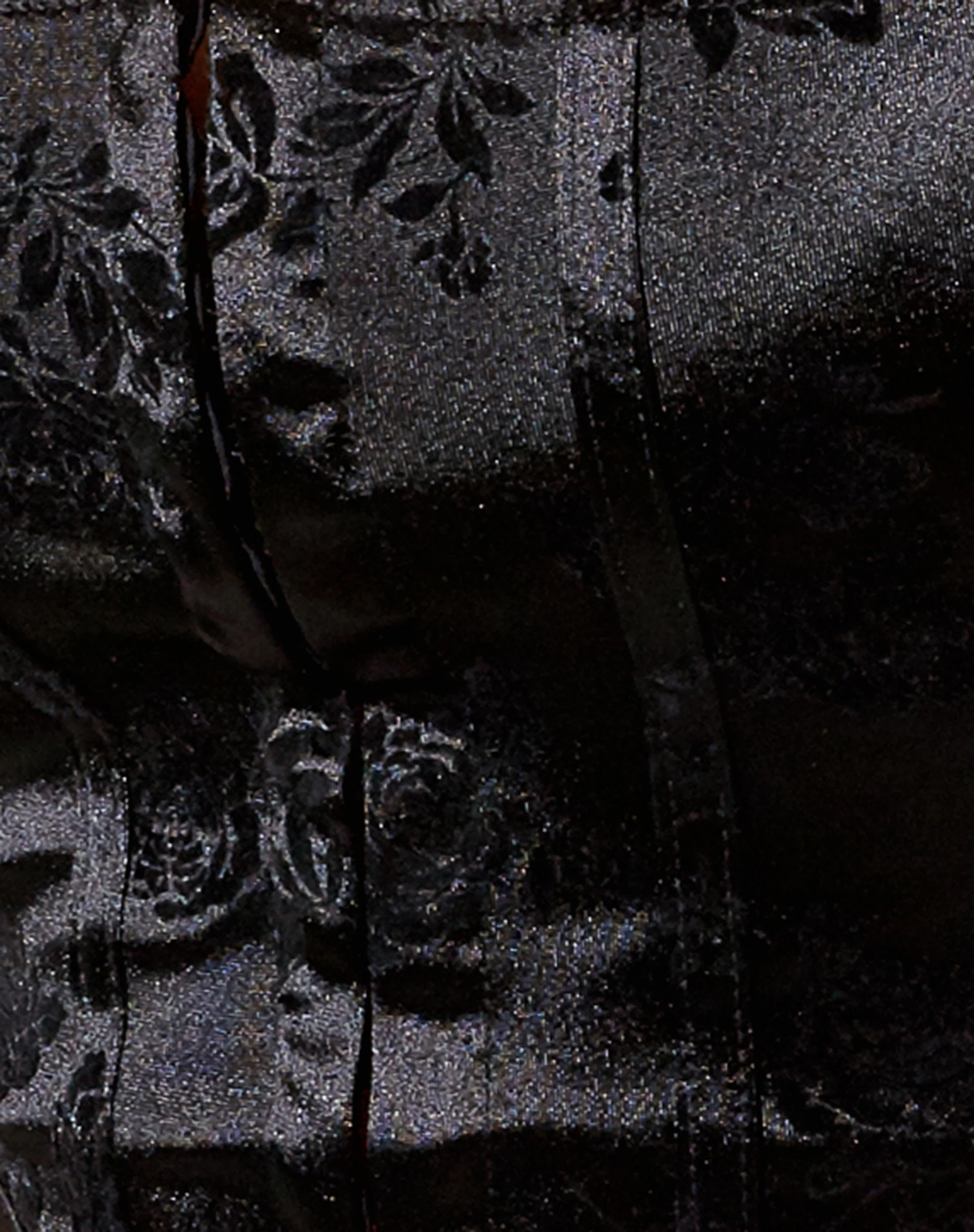 Elicia Crop Top in Black Rose Flock - Image 8