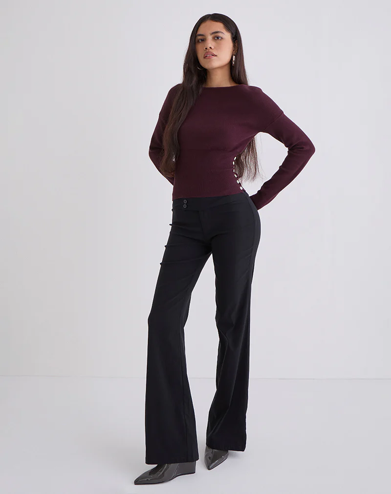 Elira Top in Knit Plum - Image 3