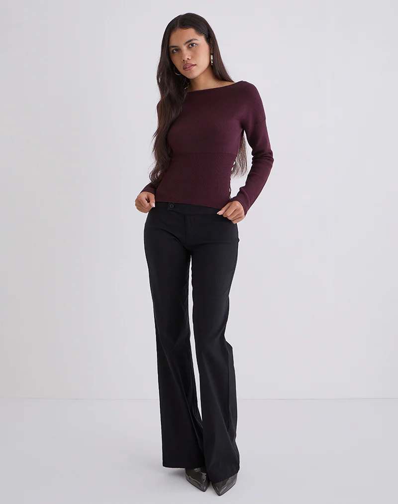 Elira Top in Knit Plum - Image 5