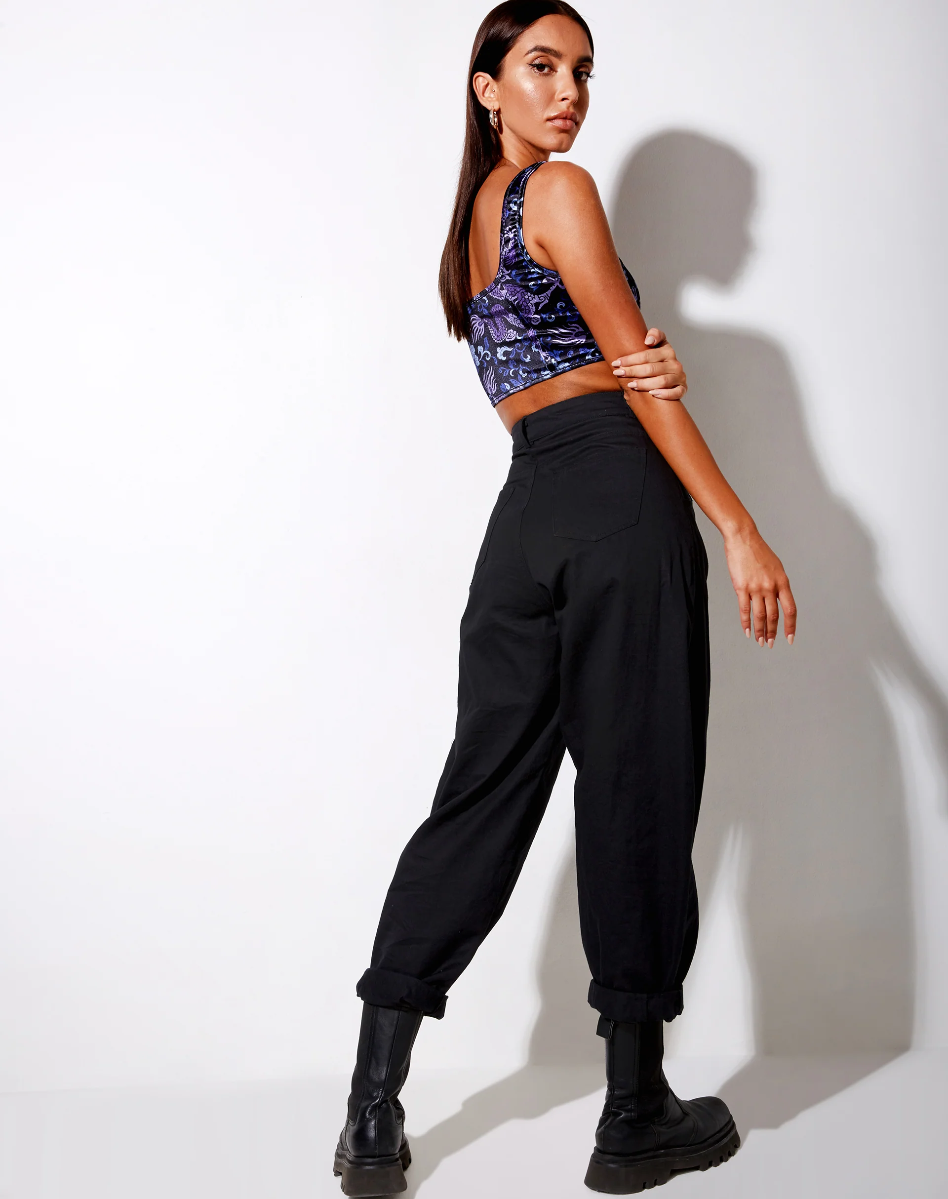 Elix Crop Top in Dragon Blue - Image 7