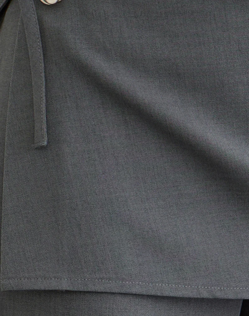 Elka Wrap Trouser in Tailoring Charcoal - Image 5