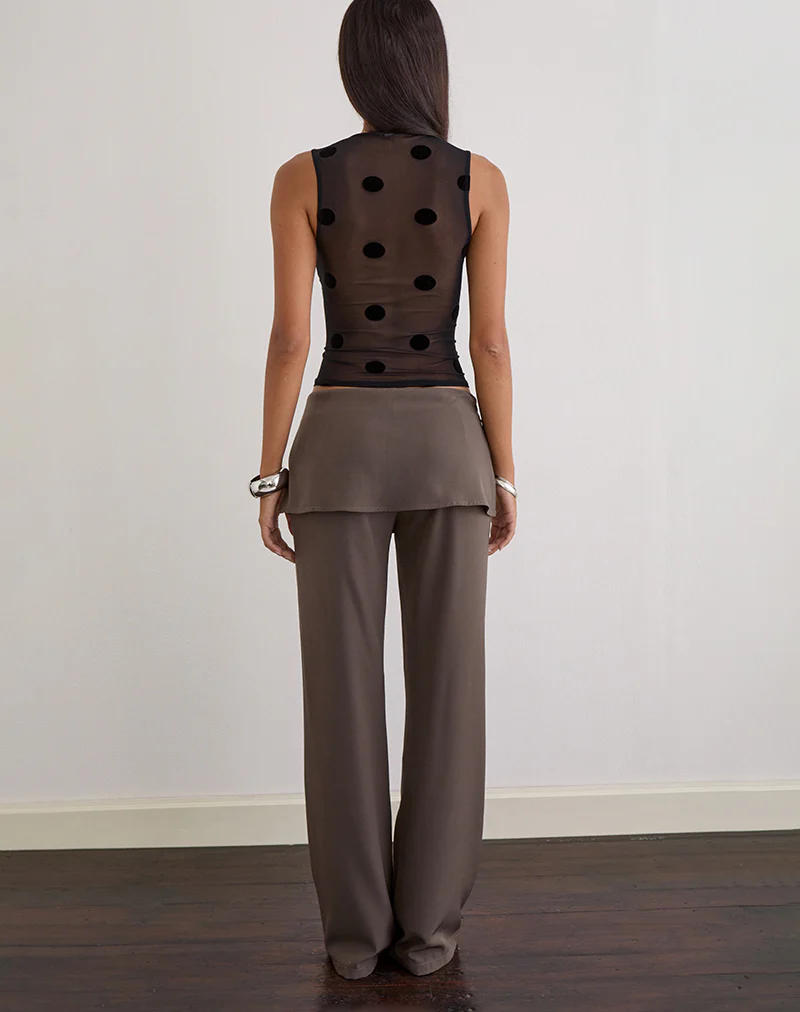 Elka Wrap Trouser in Tailoring Truffle - Image 5