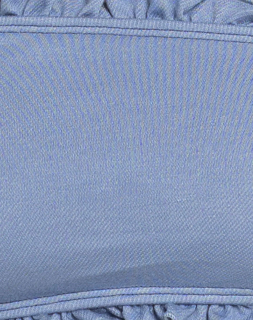 Ella Bikini Bottom in Denim Look Light Wash - Image 5