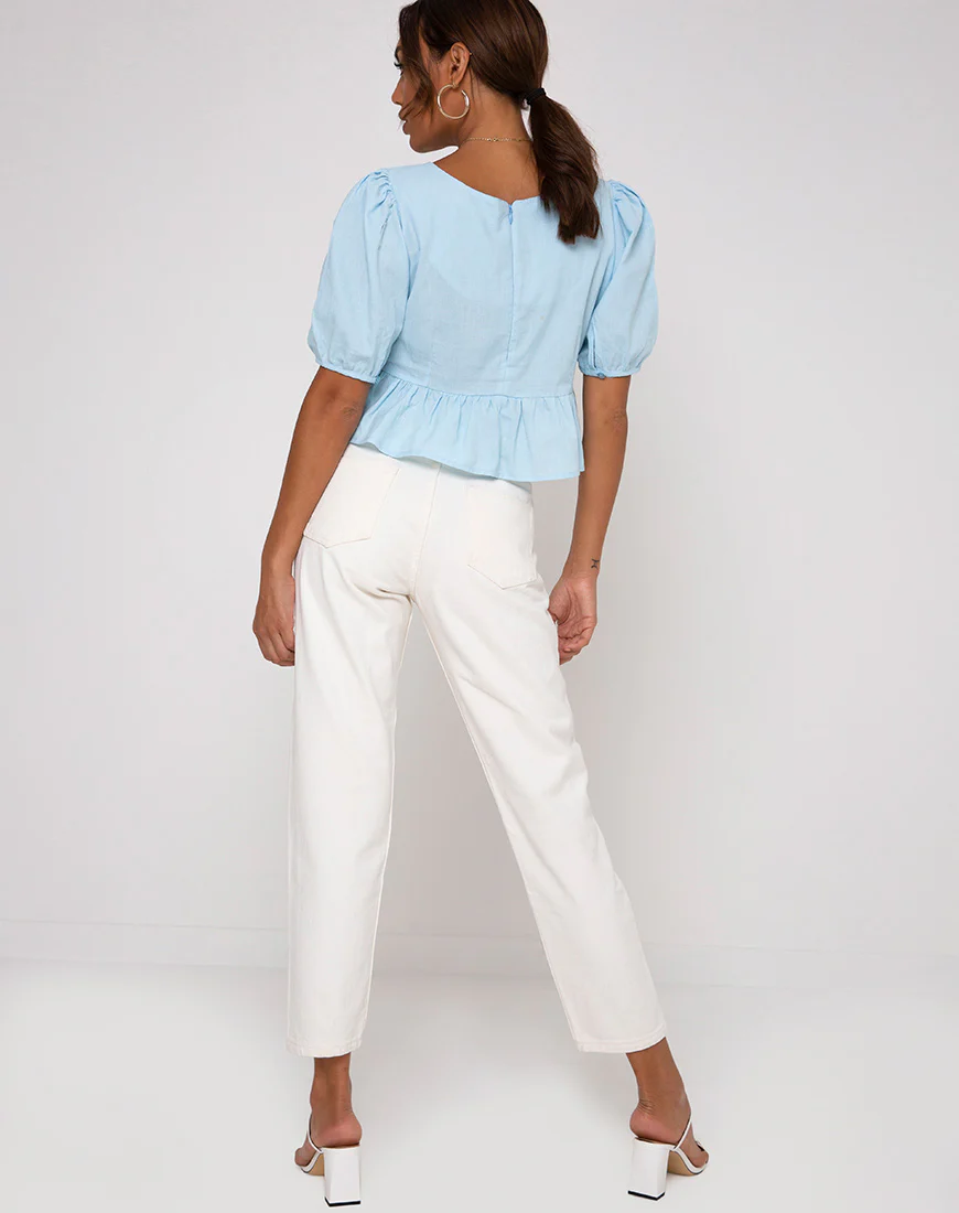 Ellen Top in Sky Blue - Image 4