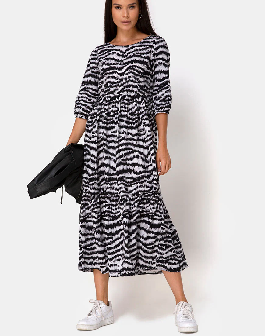 Ellery Dress Animal Drip Grey - Image 3