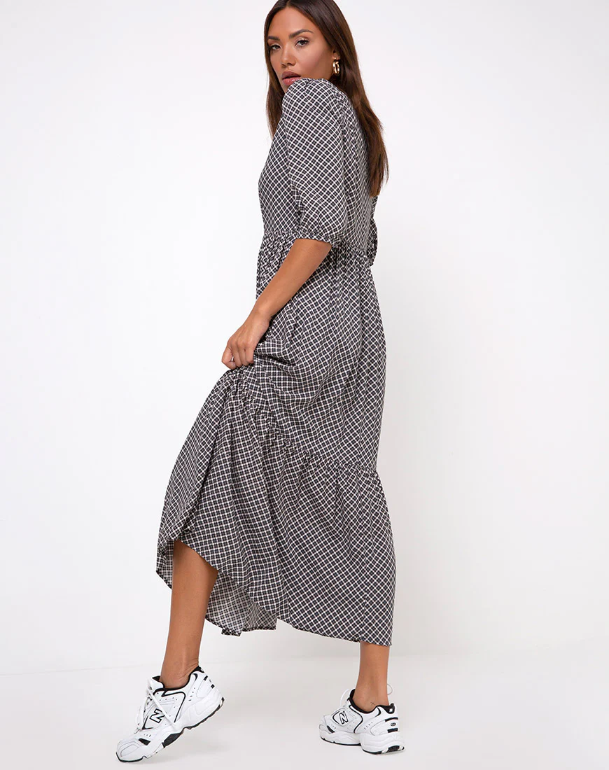 Ellery Maxi Dress in Check it Out Black - Image 3