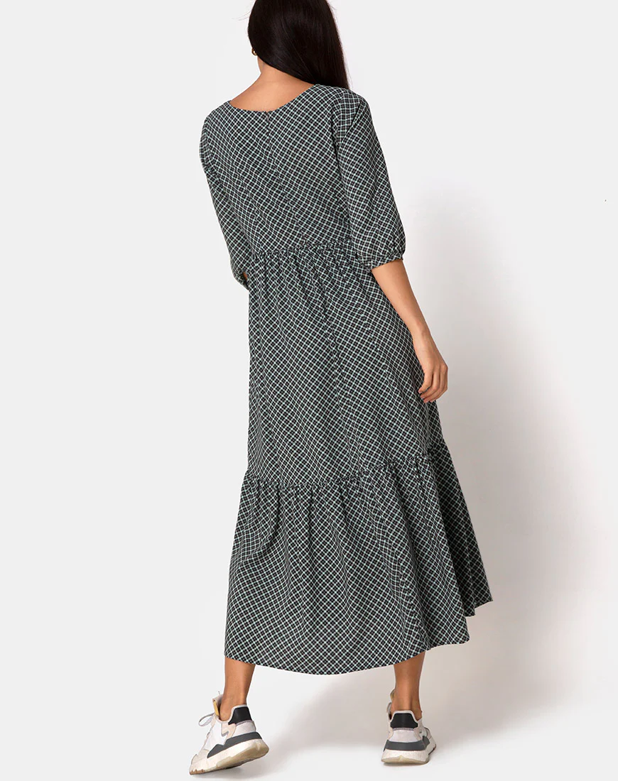 Ellery Maxi Dress in Check it Out Green - Image 2