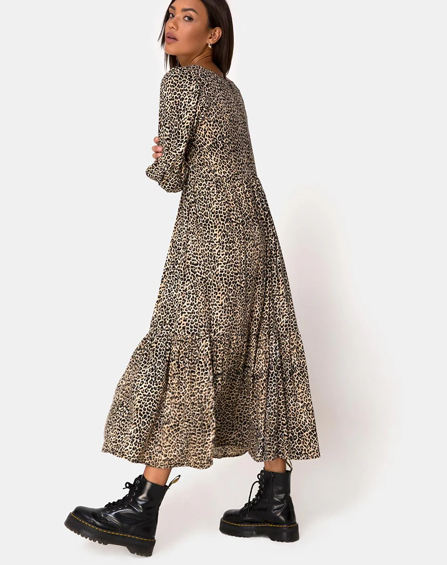 Ellery Dress in Rar Leopard Brown - Image 2