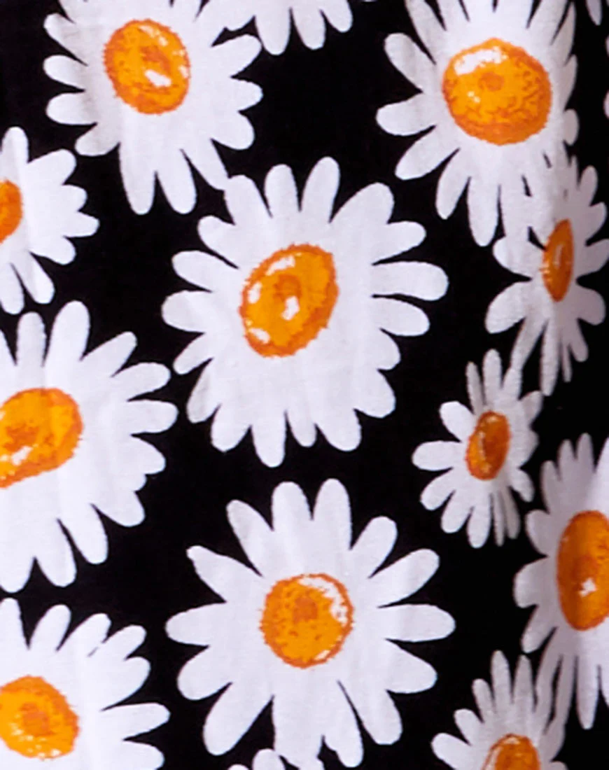 Elna Babydoll Dress in Daisy Love Black - Image 5