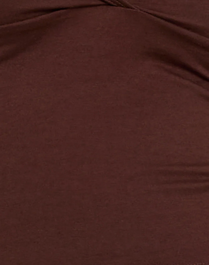 Elspe Halterneck Top in Bitter Chocolate - Image 5