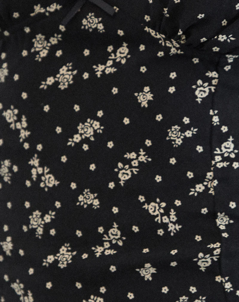 Elvita Top in Floral Land Black - Image 5