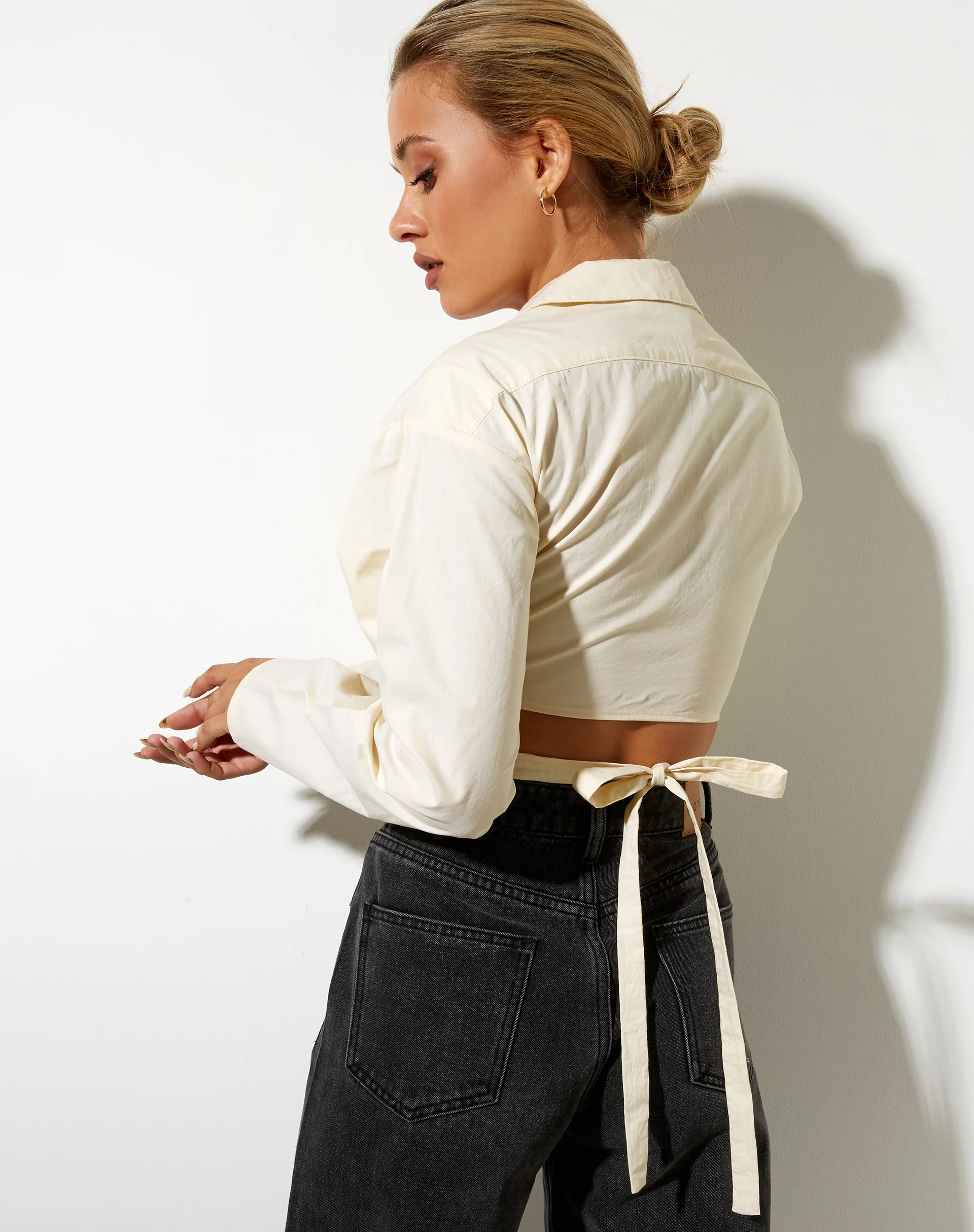 Elyse Crop Top in Buttercream - Image 2