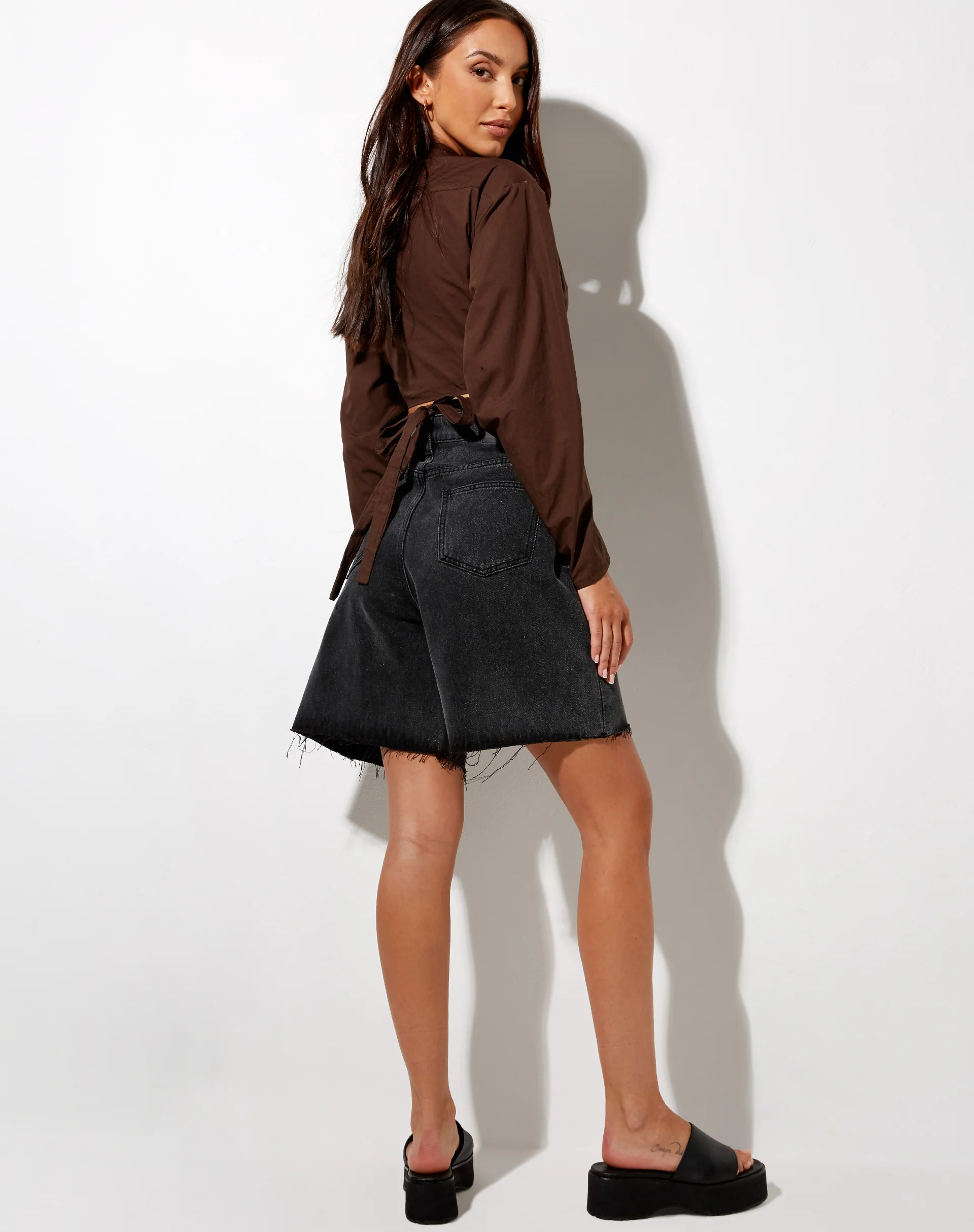 Elyse Crop Top in Deep Mahogany - Image 5