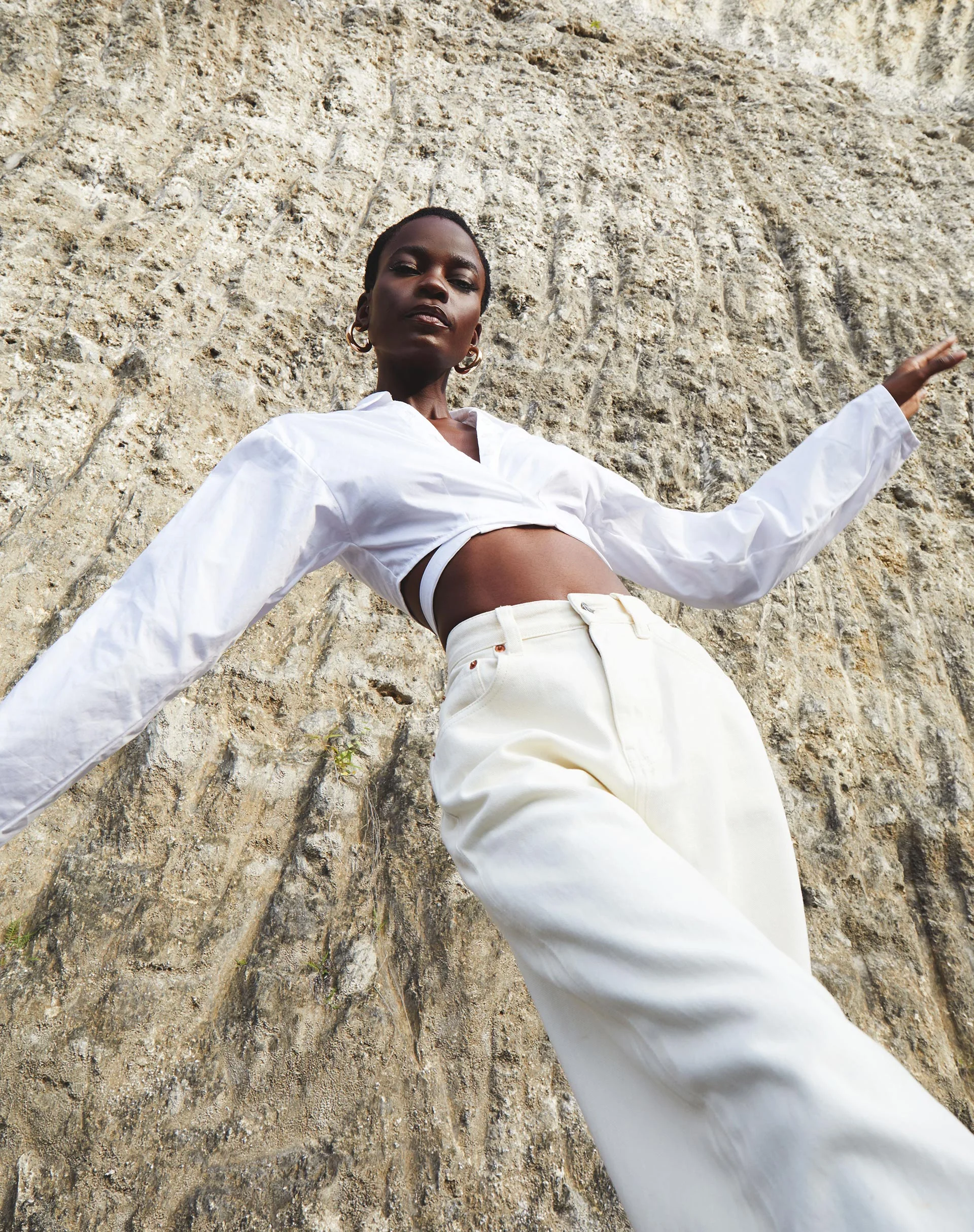 Elyse Crop Top in White - Image 4