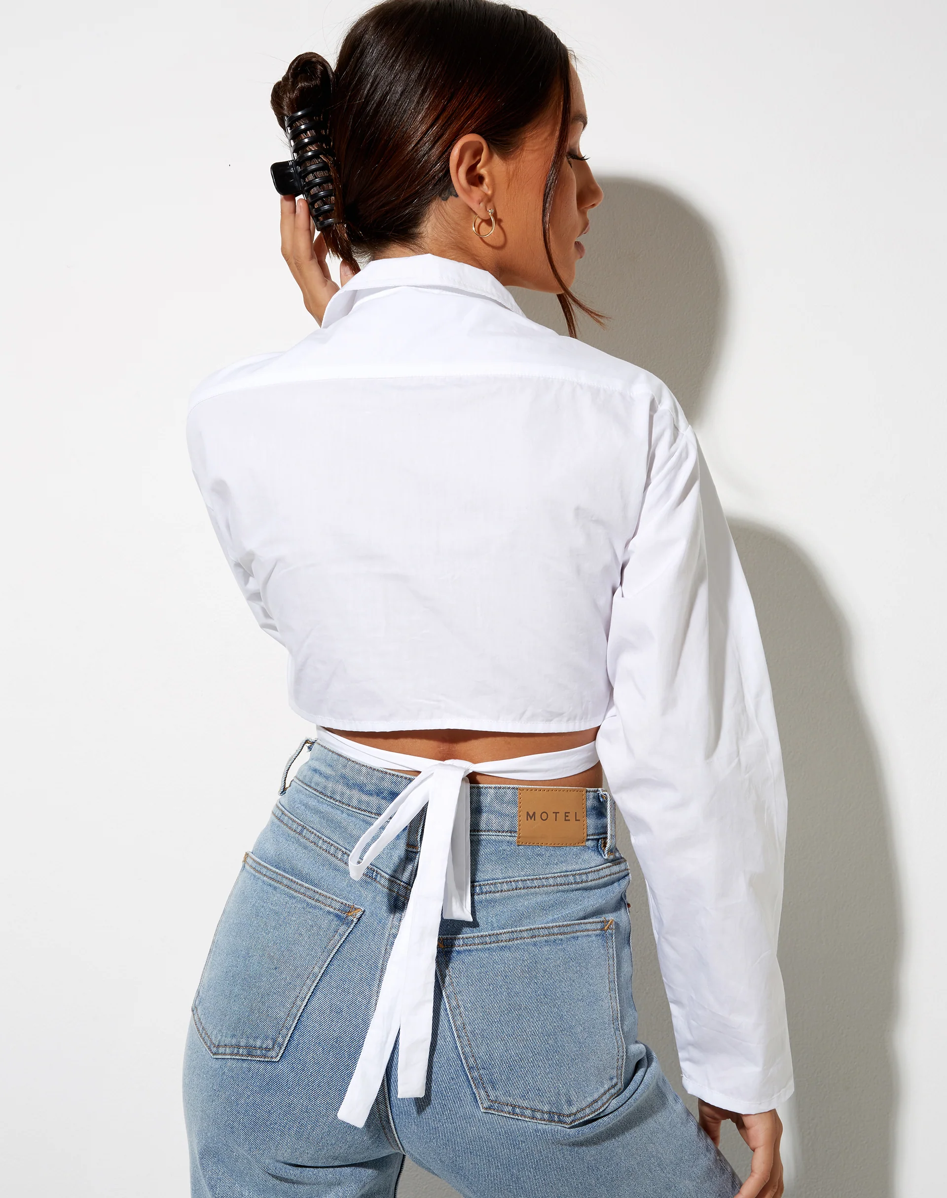 Elyse Crop Top in White - Image 5