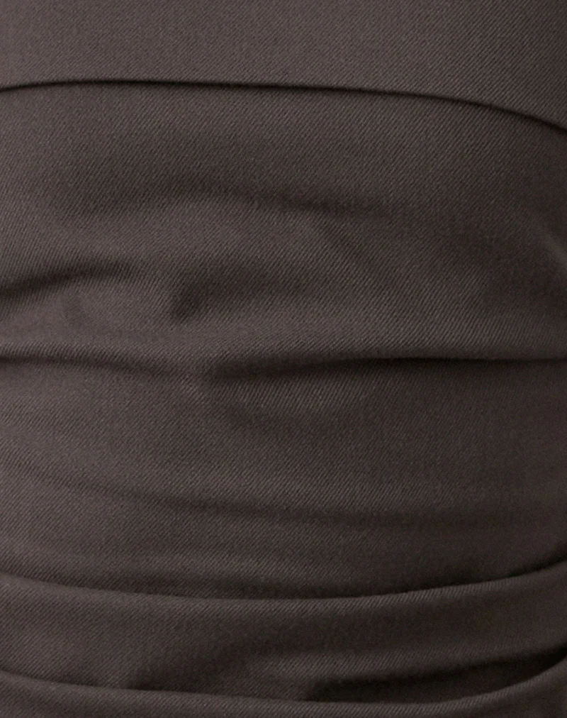 Elzi Corset Top in Tailoring Dark Olive - Image 6