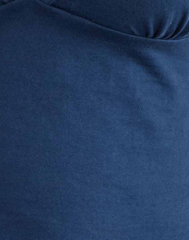 Emberly Plunge Top in Navy - Image 6