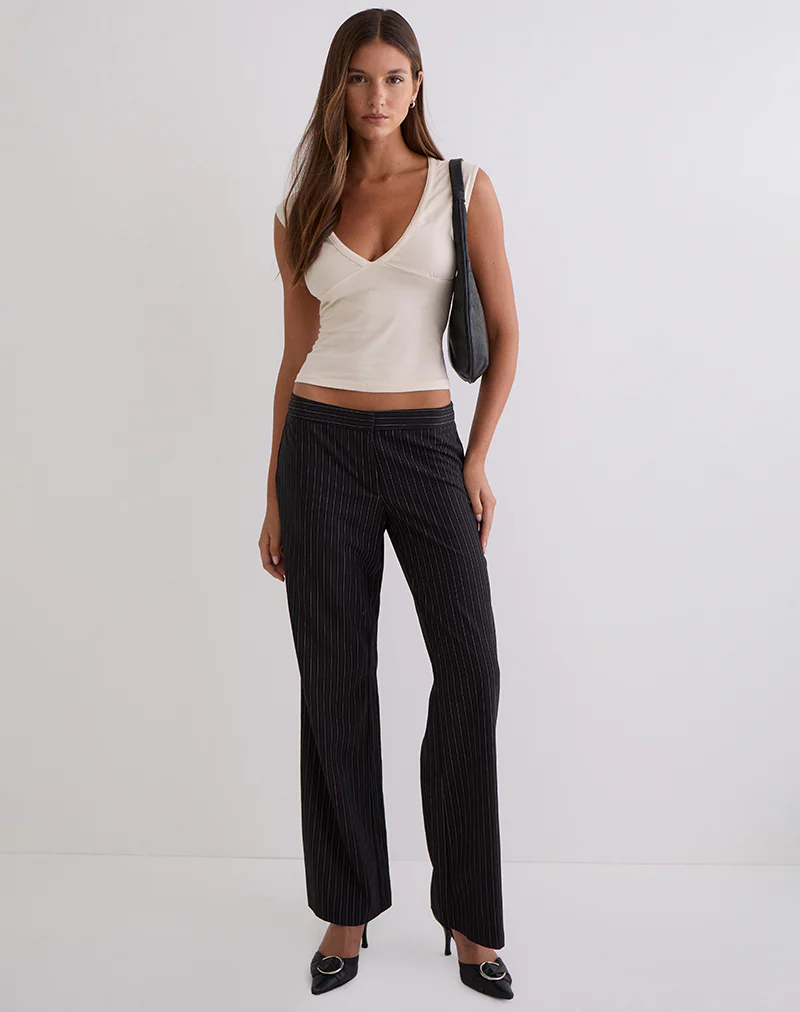 Emberly Plunge Top in Tofu - Image 3
