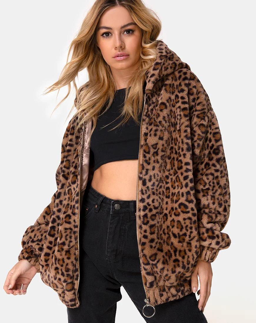 Emerson Jacket in Leopard Brown - Image 2