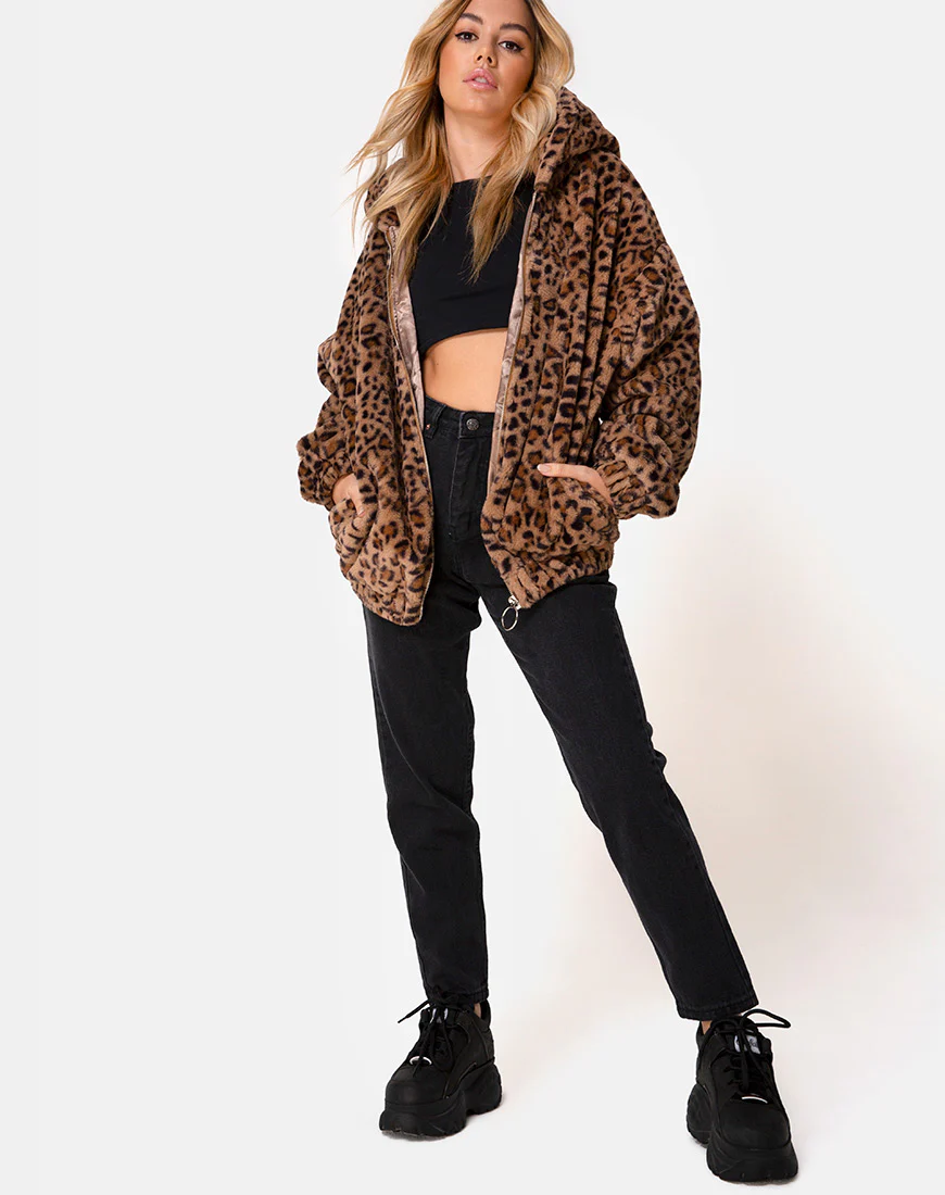 Emerson Jacket in Leopard Brown - Image 4