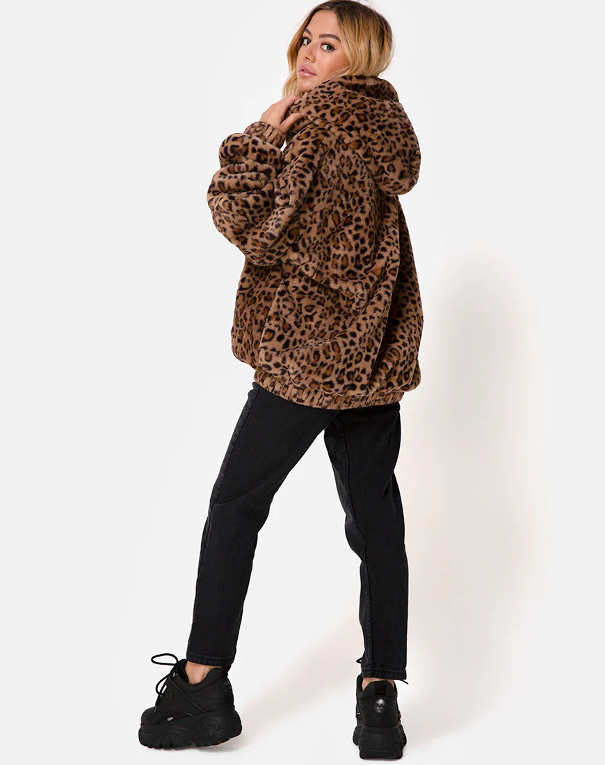 Emerson Jacket in Leopard Brown - Image 5