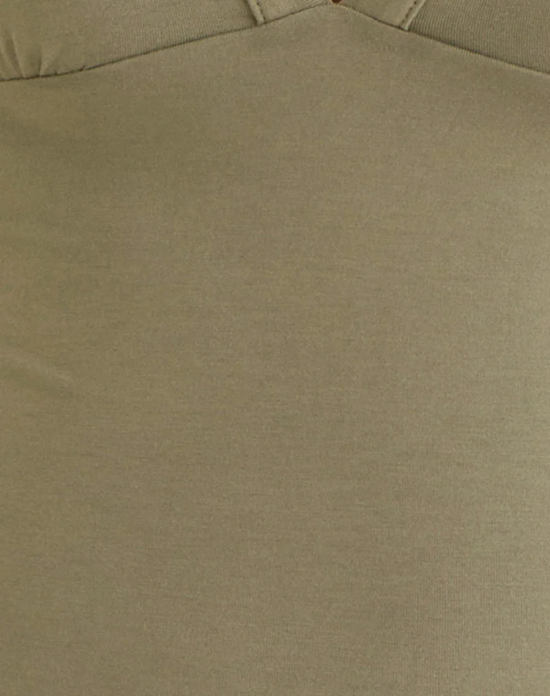 Emesy Long Sleeve Top in Khaki - Image 6