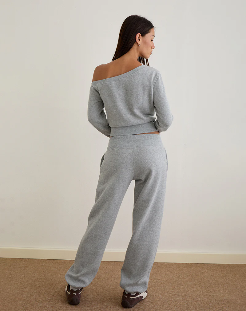 Epsie Oversized Jogger in Grey Marl - Image 4