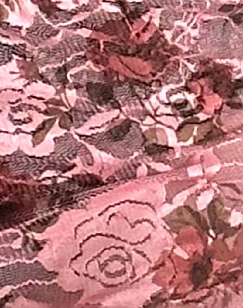 Erna Micro Shorts in Pink Lace Floral Bloom - Image 8