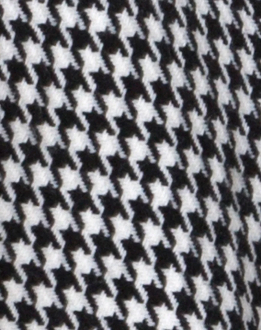Ernest Coat in Houndstooth Check Black and White - Image 5