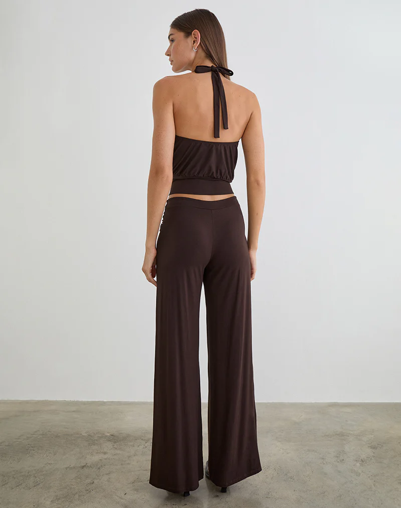 Esata Wrap Trouser in Bitter Chocolate - Image 5